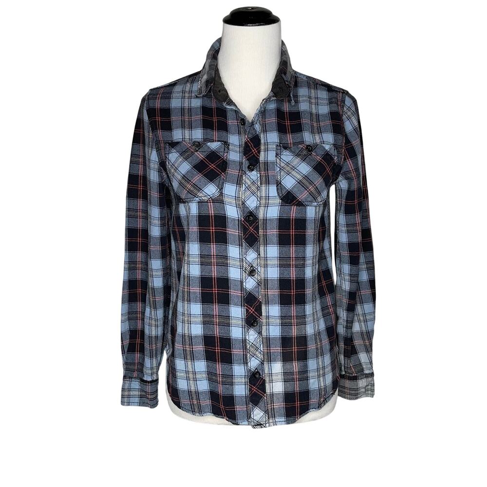 By Junkfood Plaid Button Down Sz Small
